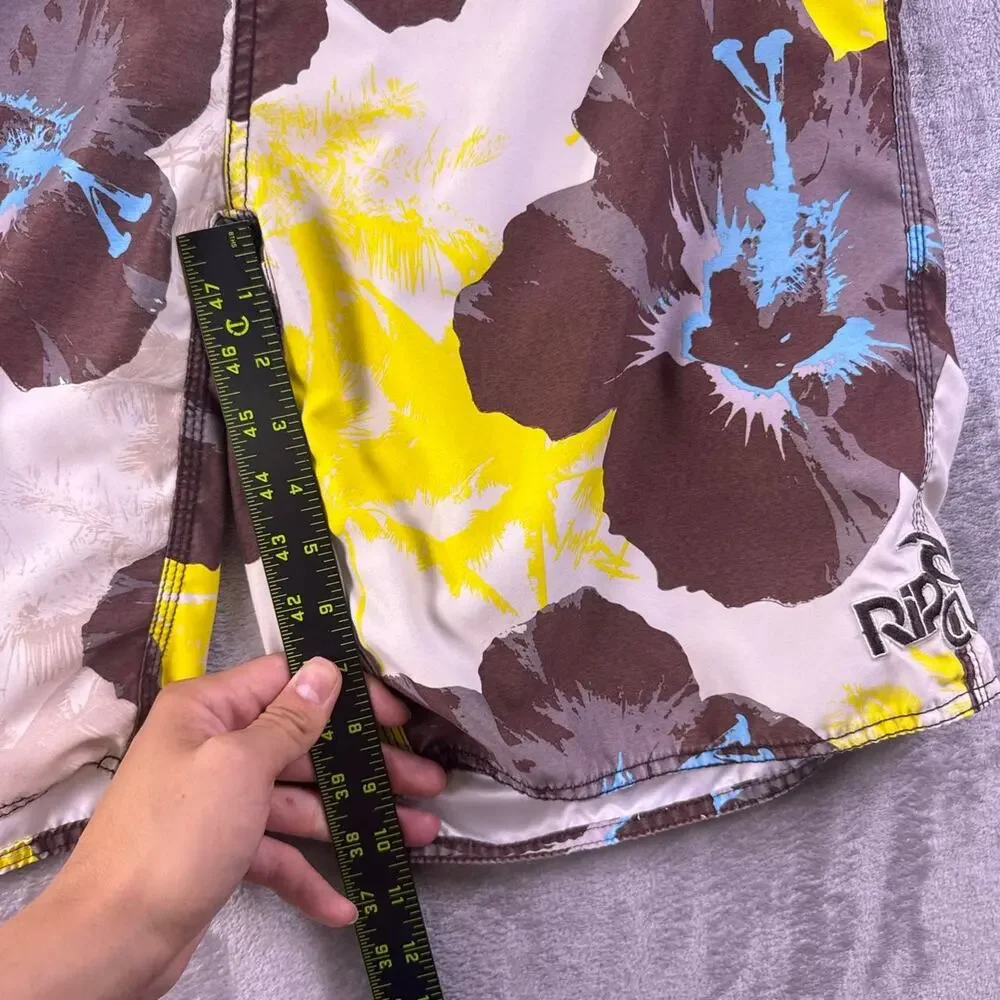 Vintage Y2K Rip Curl Floral Boardshorts Men’s 36 Surf Swim Trunks Hawaiian